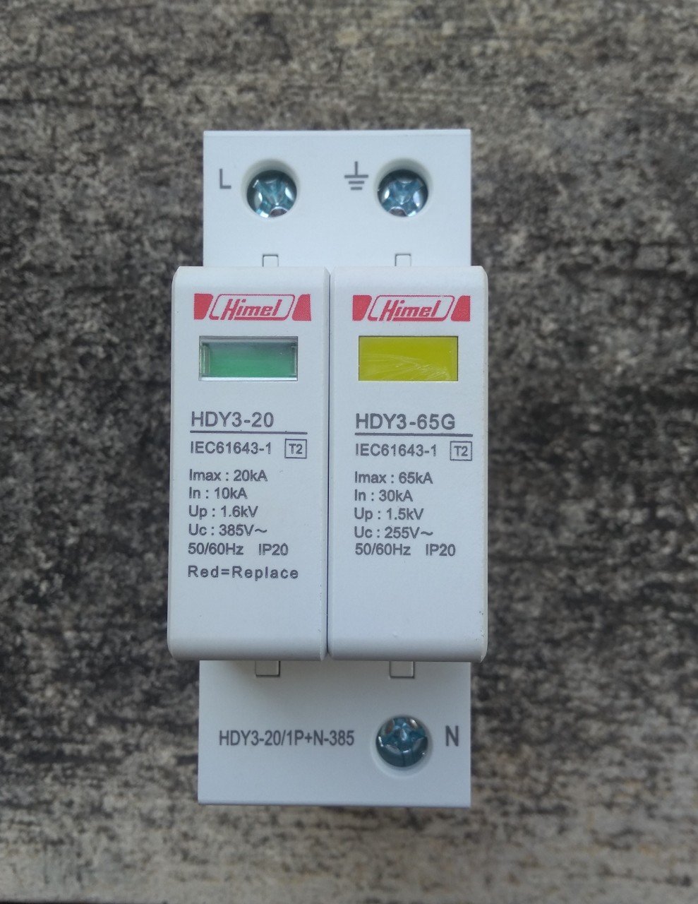 Thiết bị chống sét lan truyền 1P+N HIMEL HDY3405 40kA - Thiết bị điện CN và dân dụng