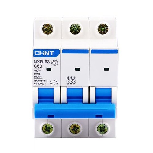 Aptomat MCB 3P NXB-63 1~63A dòng cắt 6ka - chint