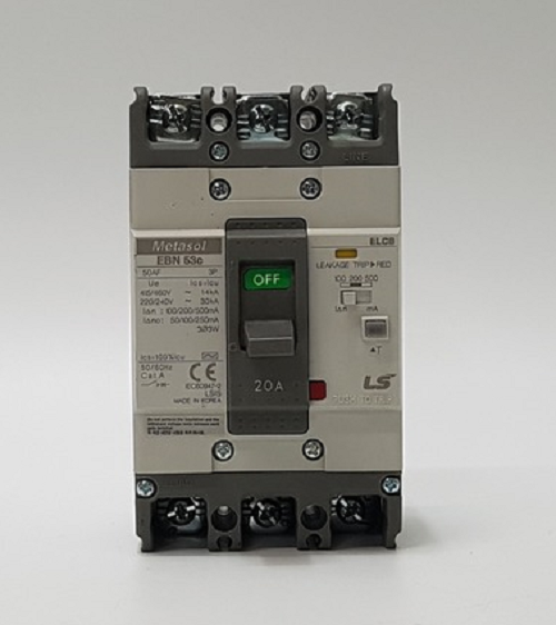Cầu dao điện ELCB 3 pha loại khối chống rò điện - LS