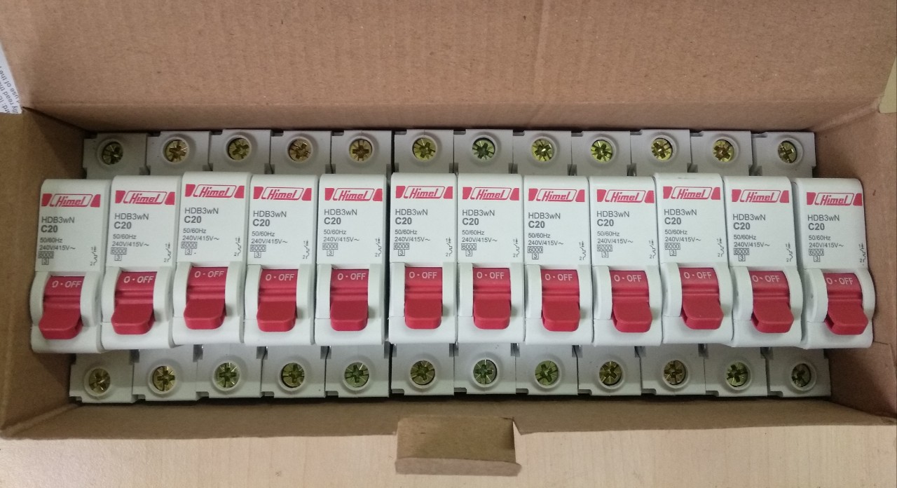 Cầu dao điện APTOMAT HIMEL MCB 1P HDB9H631C 6-125A 10kA