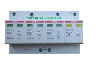 Thiết bị chống sét lan truyền Thiết bị chống sét lan truyền 3P+N HIMEL HDY3806 80kA, 120kA, 160kA
